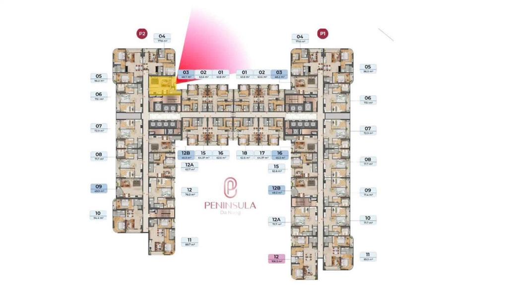 Chủ nhà cần tiền để lại giá siêu tốt  căn 1pn  48m2  giá 2,9 tỷ (100%), mới thanh toán đến 70%