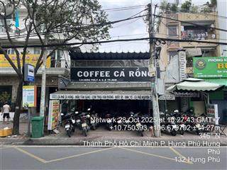 Bán nhà mt đường hưng phú chính chủ quận 8 diện tích khủng 374m2 giá tốt 155 triệu/m2 thương lượng