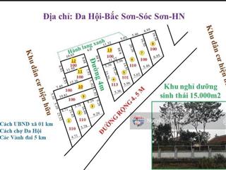 Bán đất 100m2 tại xã bắc sơn, sóc sơn, hà nội, giá 950 triệu