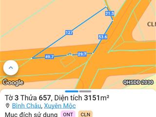 Bán lô đất 3 mặt tiền đường 991, diện tích 3151m2 có 200 m đất thổ cư
