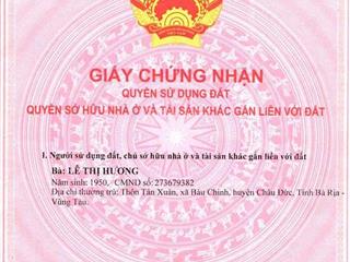 Bán nhà mặt tiền quốc lộ 56, bình ba, giáp thị trấn ngãi giao, châu đức