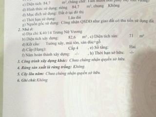 Bán nhà kiệt trưng nữ vương  85m2 trung tâm hải châu sát cầu rồng
