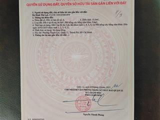 Bán đất thổ cư kdc đường hà huy giáp, phường thạnh lộc.