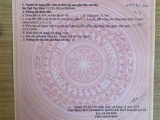 Bán đất tại thạnh xuân 52, 3,2 tỷ, 75m2, q12, hcm