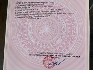 Bán đất 87,1m2 tại nguyễn thị pha, đông thạnh, hóc môn, 2,75 tỷ siêu hot!