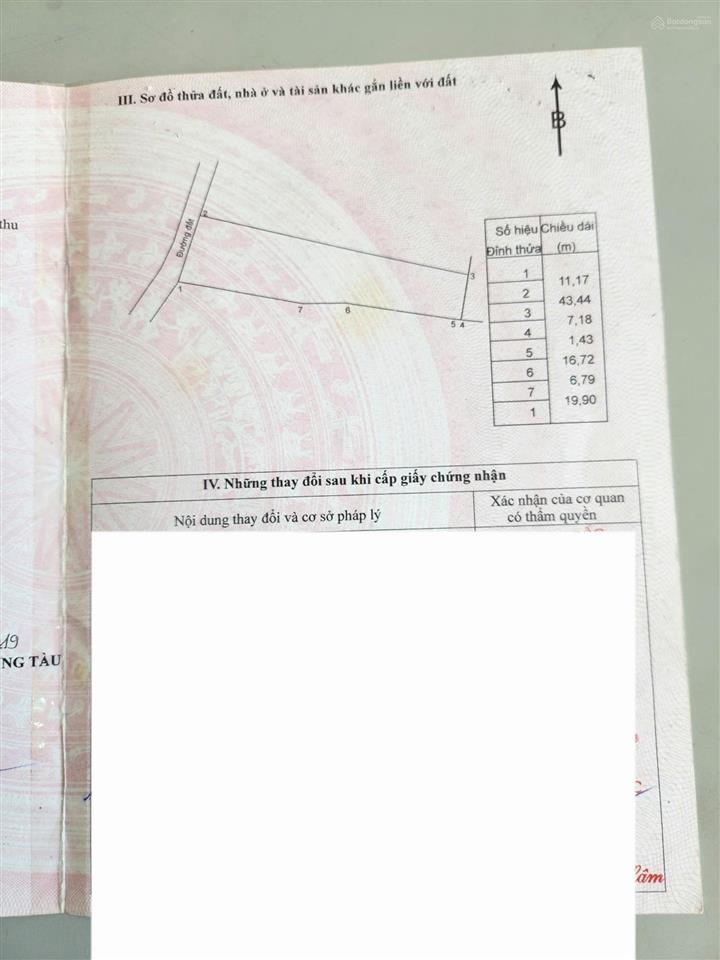 Cần bán đất full hồng 409m2 giáp với trung tâm brvt, quy hoạch đường lớn giá trị đầu tư