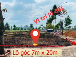 (nguồn kín) cắt lỗ 400tr bán lô góc full thổ cư ngang 7 dài 20m, 2 mặt tiền giá 1,87 tỷ (100%)