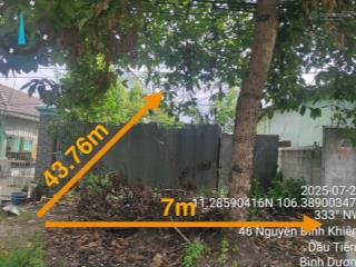 Bán đất tại đường nguyễn bỉnh khiêm, thị trấn dầu tiếng, dầu tiếng, bình dương, 2 tỷ, 315.4 m2