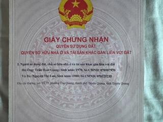 Bán đất nền đẹp tại lê lợi, tân quang, tuyên quang, giá cực chất 7 tỷ, 115m2