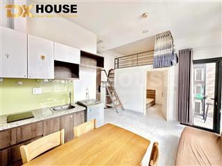 Cho thuê duplex 55m2 ban công tầng cao view thoáng, thang máy tận cửa trần bình trọng q.bình thạnh