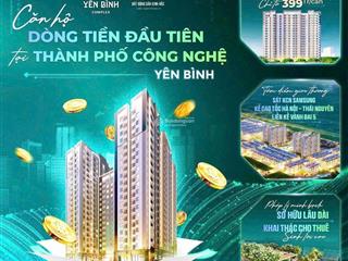 Căn hộ 2pn đẹp nhất dự án yên bình complex view hồ, ban công hướng nam, chỉ từ 1,3 tỷ