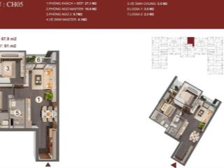 Giá dự kiến chỉ 2,97 tỷ diện tích 73,6m² view cực đẹp căn góc siêu hiếm hoàng huy commerce toà rose