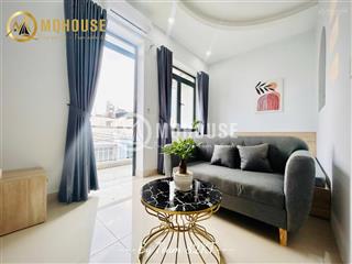 Cho thuê căn hộ mini full nội thất dạng 1pn  bancol lớn tại bình thạnh