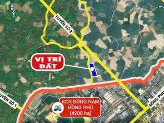 Đất 1000m2, mặt tiền đường 16m  sát kcn nam đồng phú chỉ có 4xx triệu  cơ hội sinh lời cao