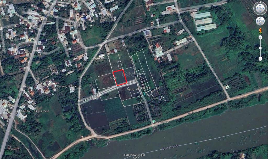 Cực rẻ! đất 2 mặt tiền rộng 1528m2, cách sông sài gòn 150m, giá chỉ 2,5 tỷ