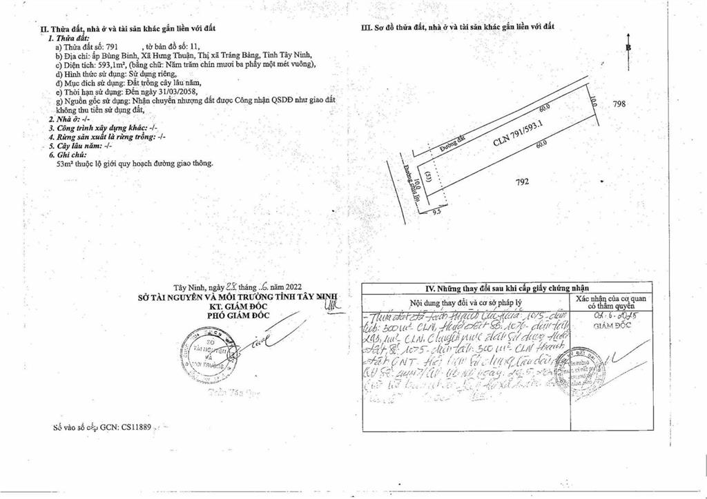 Bán đất tại ấp bùng binh  hưng thuận tặng nhà giá 2.6 tỷ