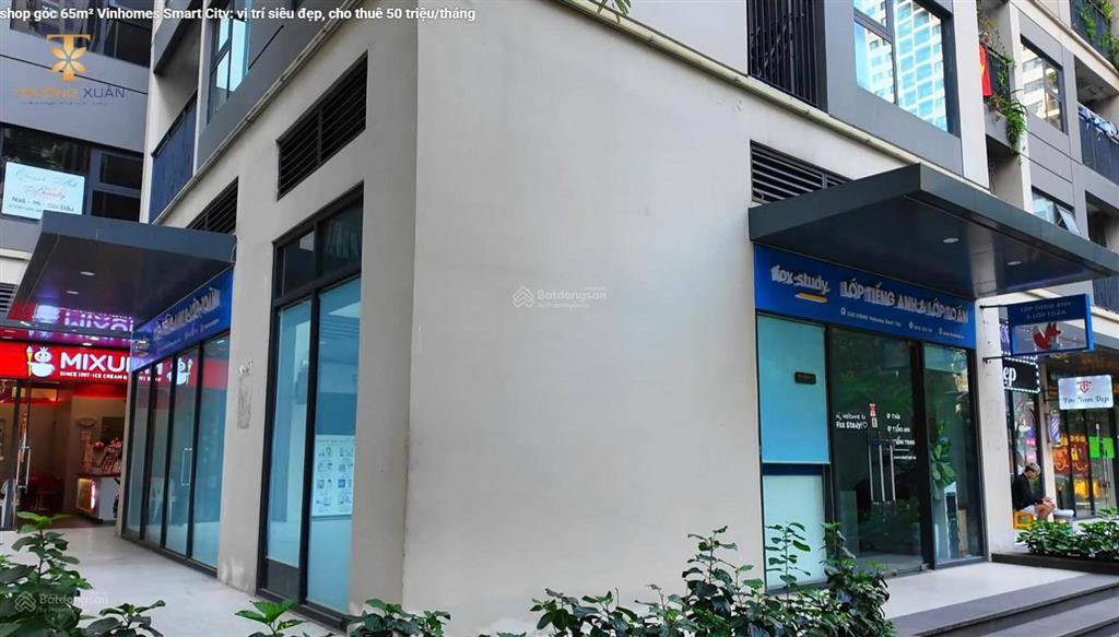 Căn shop 65m2 căn góc 2 mặt tiền năm tại tòa s201 dự án vinhomes smart city