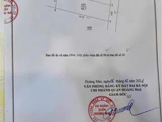 Bán gấp thửa đất tại phố giáp nhị, phường thịnh liệt, quận hoàng mai, hà nội, 44m giá 7,6 tỷ