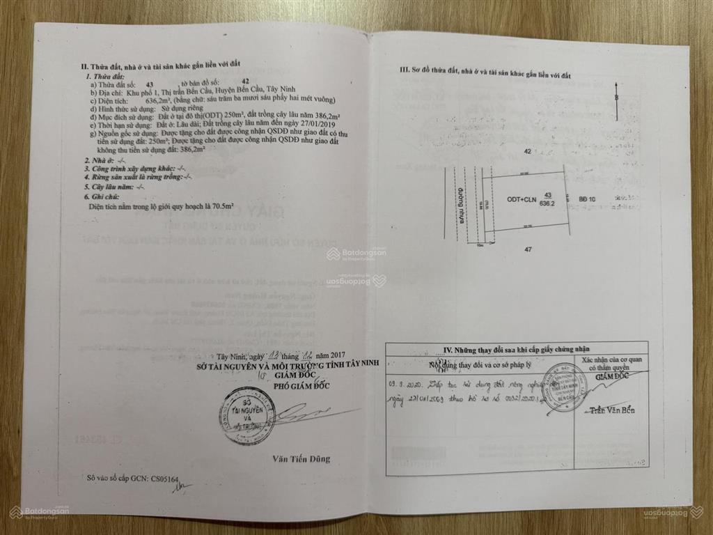 Bán đất tại thị trấn bến cầu, 6,355 tỷ, 636.2 m2, đẹp, nhiều tiện ích