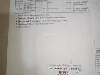 Bán đất tại đường trung tựu, phường tây tựu, bắc từ liêm, hà nội, giá 5,4 tỷ, 33 m2