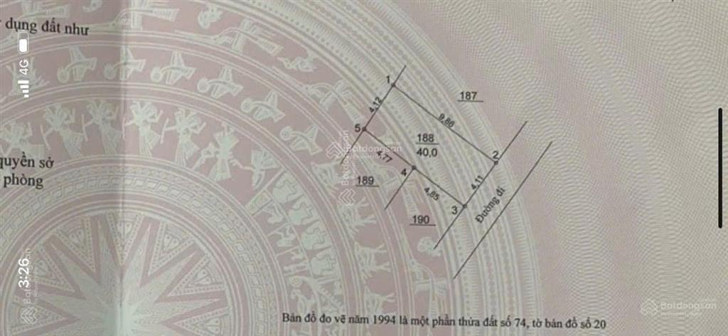 Bán đất vị trí đẹp  đại áng, thanh trì, diện tích 40m2, ô tô vào tận đất đường rộng