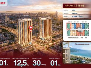 Bán căn hộ chung cư sun costa residence, 4,3 tỷ / m2, 53m2, 2pn, 2wc, tại vương thừa vũ, đà nẵng