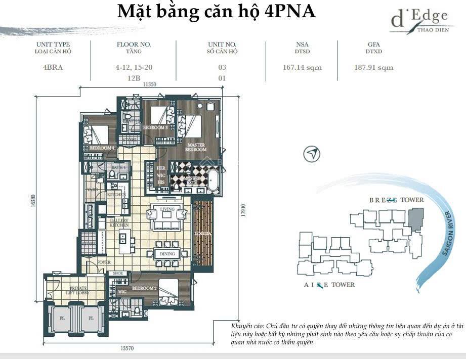Siêu phẩm 4pn góc view sông, 188m², thang máy riêng, chỉ 27 tỷ giá tốt nhất thị trường