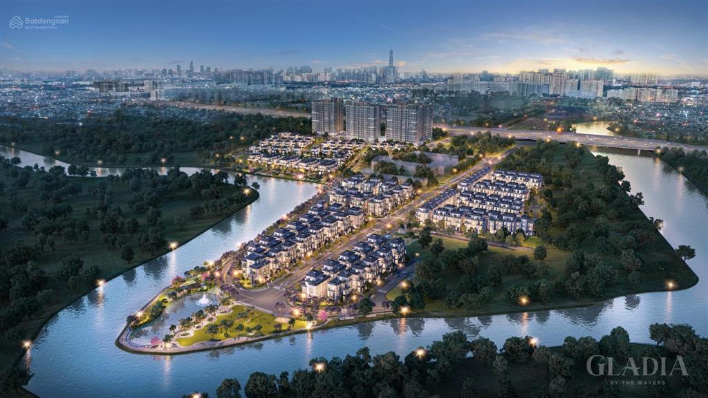 Deal hot gladia xd 225m² giá 23 tỷ nhà phố 1 trệt 3 lầu, sổ hồng, gần clubhouse & đường 25m