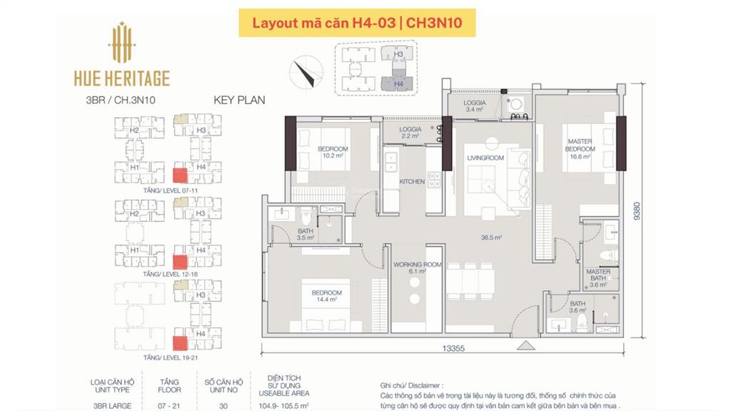 Căn 3pn (104,8m2)  mặt tiền đường lê hồng phong  view sông hương. sở hữu lâu dài