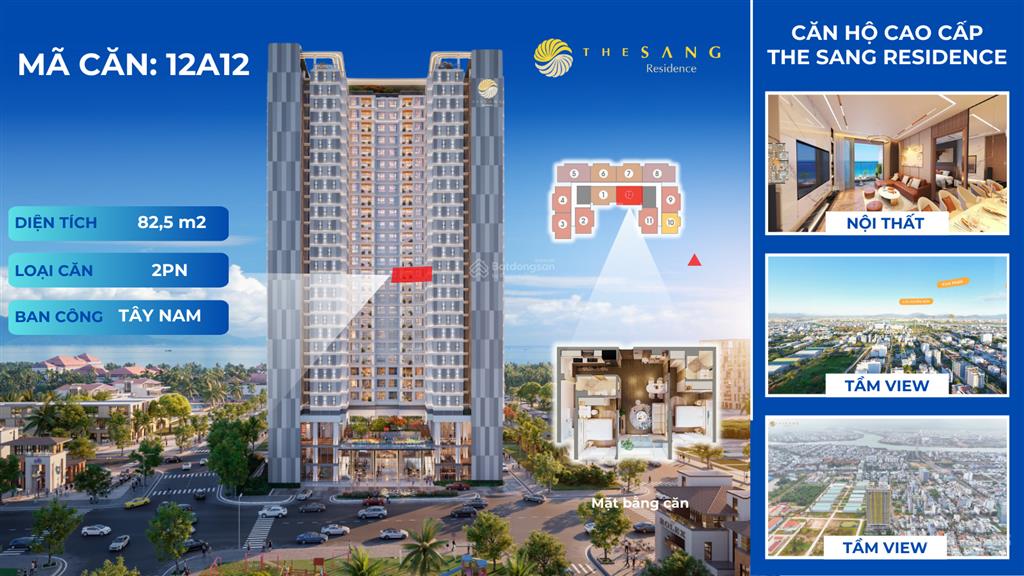 Cần bán căn hộ cao cấp 2pn tầng cao, thoáng mát, ngắm được view pháo hoa  sở hữu lâu dài