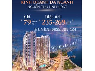 Shophouse khối đế peninsula đà nẵng ven sông hàn, căn góc, sở hữu lâu dài, giá chỉ từ 80tr/m²