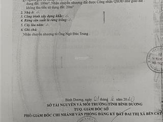 Chính chủ bán đất nền, hai mặt tiền, dt 120m (6,20) ở thới hòa, bình dương. gần đại học việt đức!!!
