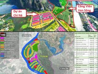 Bán đất nền dự án 108m2, 600 triệu, chi nê riverside, lạc thủy, hòa bình