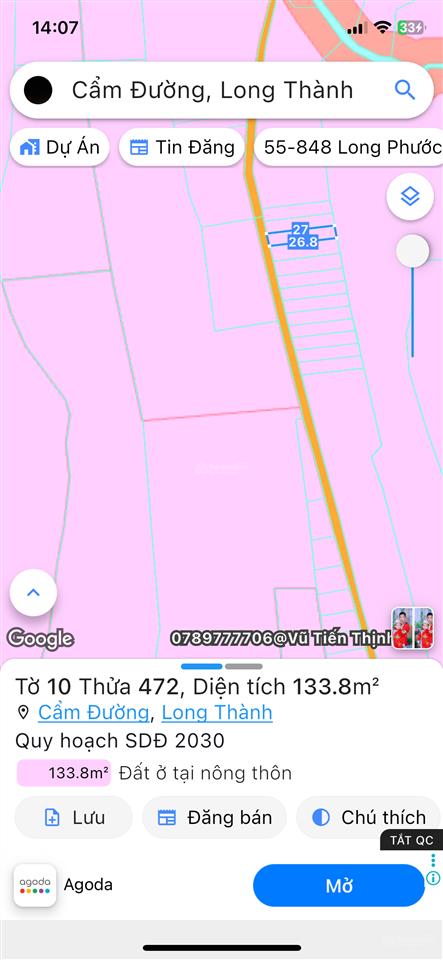 Bán đất tại cẩm đường, long thành, đồng nai, giá tốt 1,391 tỷ, dt khủng 130m2