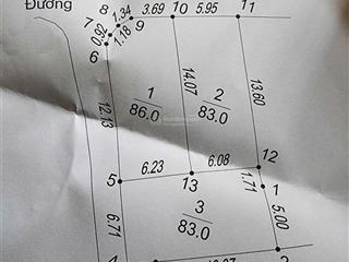 Bán 83m2 đất full thổ cư, đại thành, hưng đạo, quốc oai, oto qua đất