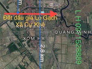 Cần tiền gấp em ra hàng lô đất đấu giá lò gạch cự khê. giai đoạn 1. diện tích 57,5m2. đường trước