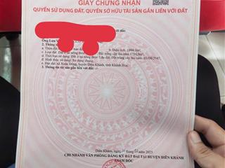 Bán đất 1994m2 200tc , xã xuân đồng, diên khánh, giá 1,8 tỷ sổ sẵn