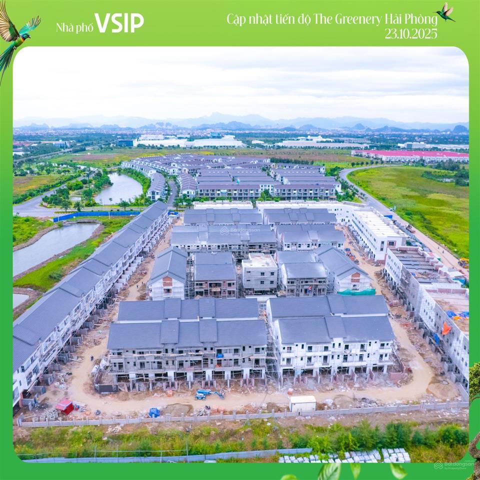 Bán căn liền kề the greenery hải phòng, giá chỉ từ 2,8 tỷ đã mua được s=75m2 đất và nhà 3,5 tầng