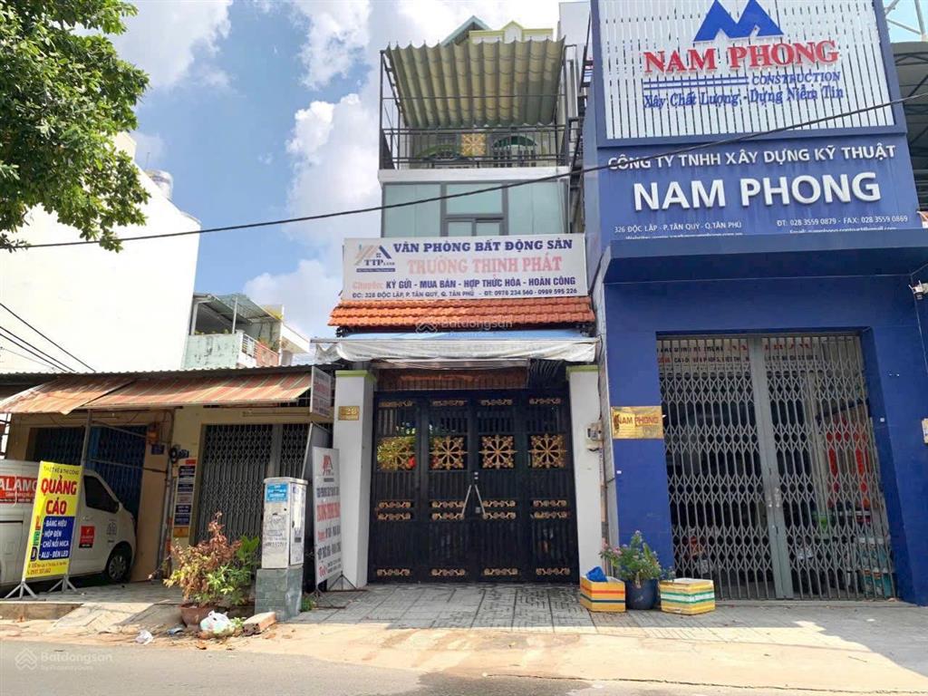 Mặt tiền đường độc lập, p. tân quý, tân phú 3.81x20m, đúc 2 lầu, sân thượng, mới. giá 11.2 tỷ