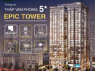 Bql cho thuê văn phòng tòa epic tower  19 duy tân 100m2  750m2 bàn giao chuẩn hạng a