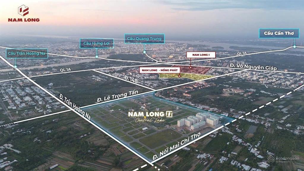 Bán nền 90m2 khu nam long 2  vị trí gần hồ cảnh quan  3,8 tỷ sổ sẵn trao ngay