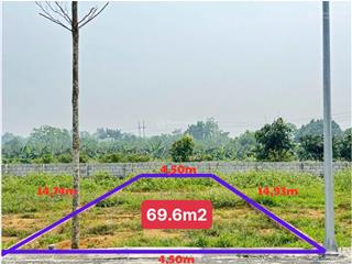 Bán đất hòa lạc 69,6m² sổ đỏ chính chủ, giá đầu tư cực tốt