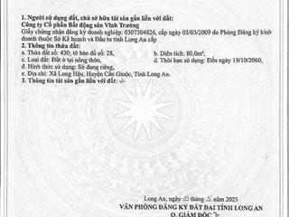 Bán đất thổ cư sổ hồng riêng tại long hậu, cần giuộc, long an giá ưu đãi.