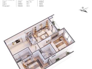 Bán căn hộ cao cấp 2pn tại vic grand square, hùng vương, 70m2, view đẹp chỉ với 2tỷ7
