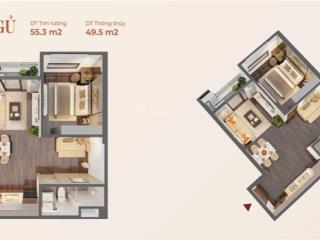 Bán căn hộ 1,5pn, 1wc, 39,1 m2 tại hoang huy commerce, 1tỷ648, hải phòng  siêu hot hiện tại