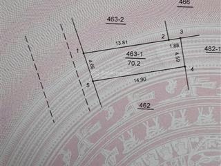 Đất dv an thượng  đường 8m  vỉa hè 2.5m  đối diện hv chính sách  70.2m  mt 4.66m  147tr/m