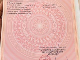 Bán đất nền 128,4m2 tại trần vĩnh lộc, an viễn, trảng bom, đồng nai, giá tốt 1,35 tỷ