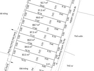 8 lô đất sổ hồng riêng khu dân cư 1 sẹc đường nhựa huỳnh thị na huyện hóc môn, sát q12, giá đầu tư