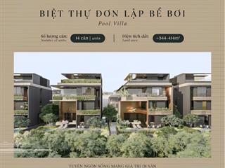 Biệt thự sân vườn bể bơi riêng có 3 chỗ để ô tô riêng mặt tiền rộng từ 17m2 của cđt capitaland