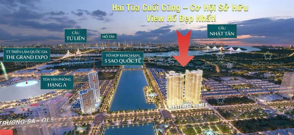 Căn hộ view hồ cuối cùng tại vinhomes global gate cổ loa 0384 121 ***